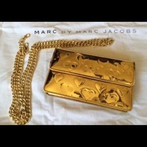 Marc Jacobs Mirror Heart Clutch- selling for cheap